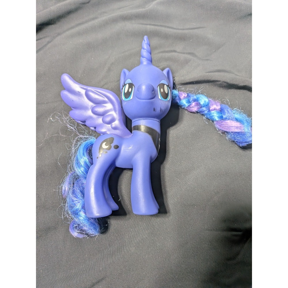 My Little Pony G4 Princess Luna Tinsel Hair Brushable 4" Figure Toy MLP Hasbro